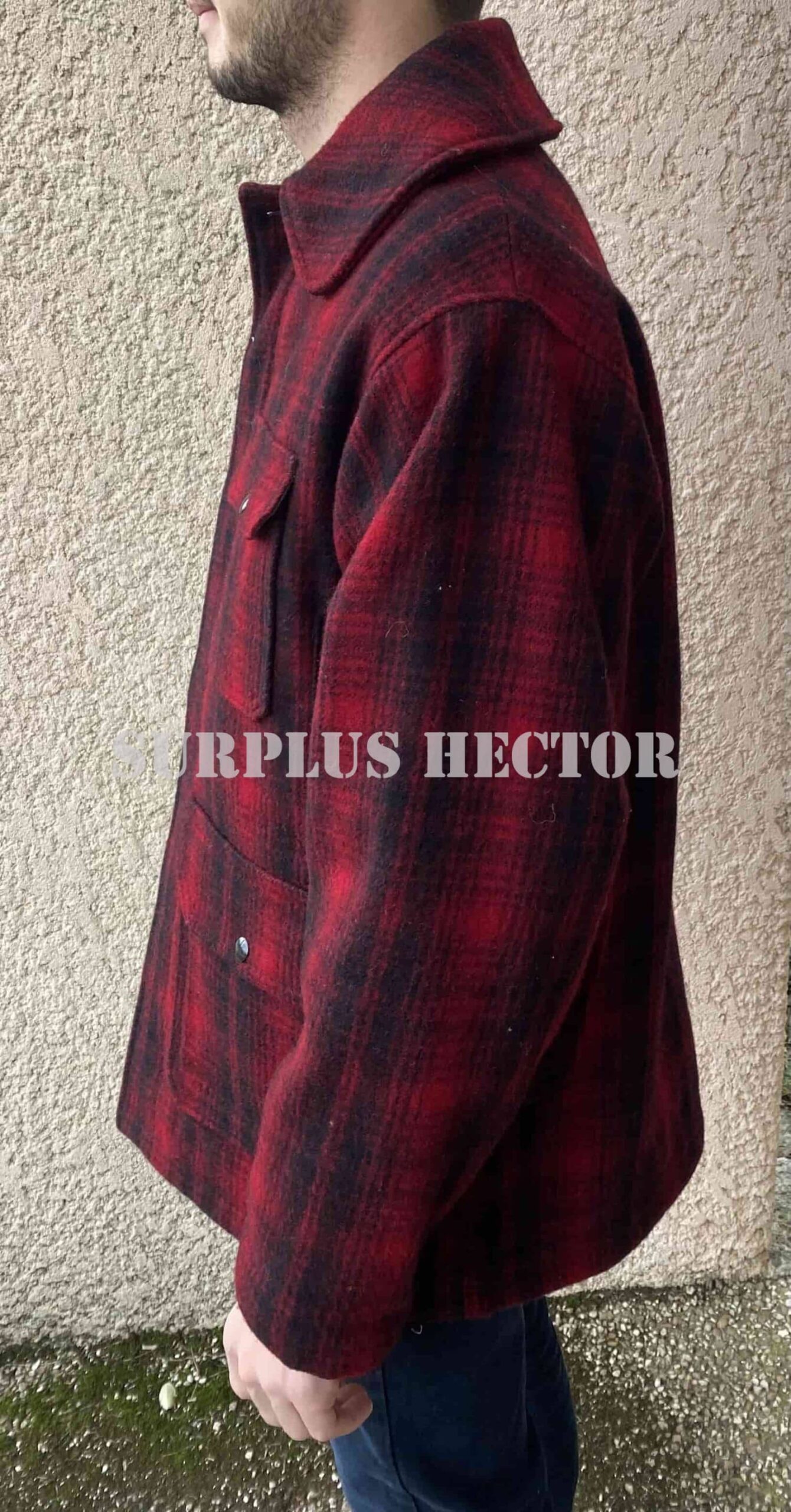 Manteau Woolrich Mackinaw Buffalo Laine – Taille 40 – Image 6