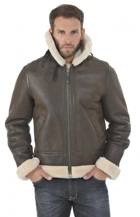 Blouson US Cuir « Bombardier » B3 Marron – Schott – Image 6