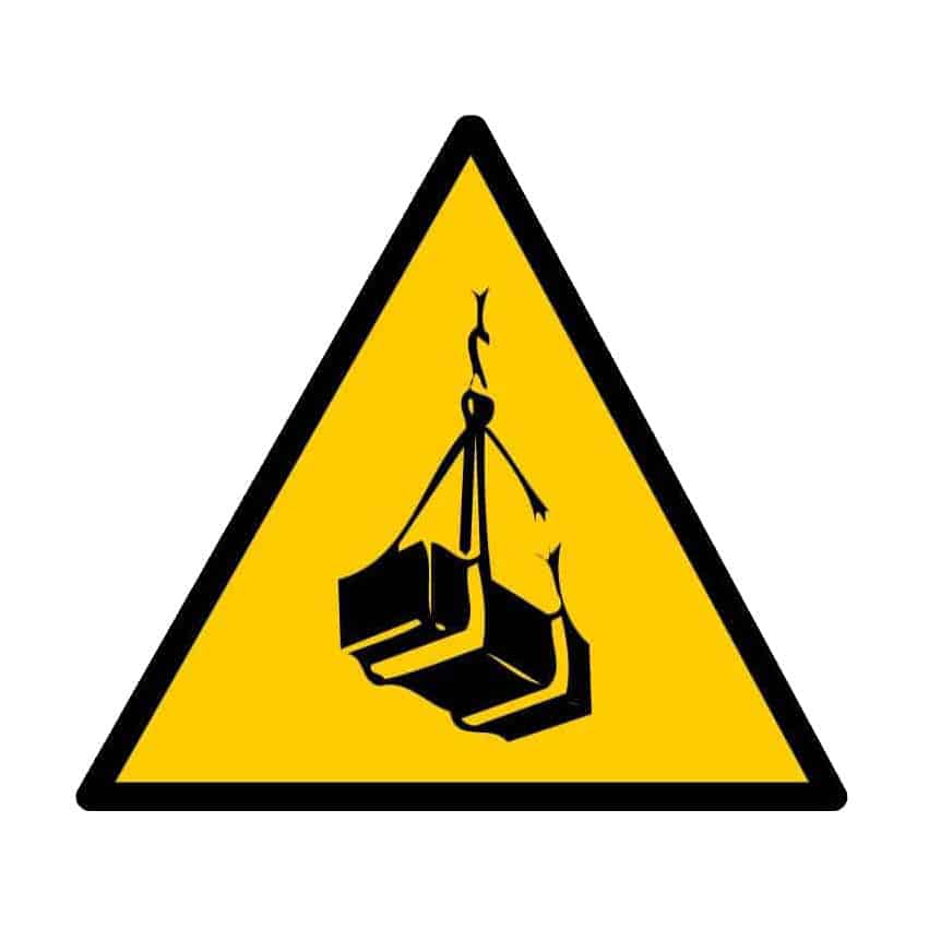 Panneau “Danger charge suspendue”