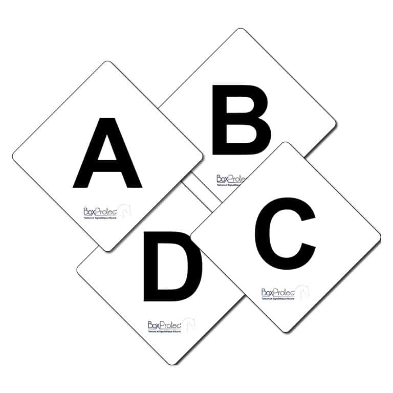 Lettres combinaison d’obstacle de cross A, B, C et D en alu